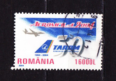 Timbre ROMANIA 2004 = TAROM- 50 ANI EXISTENTA foto