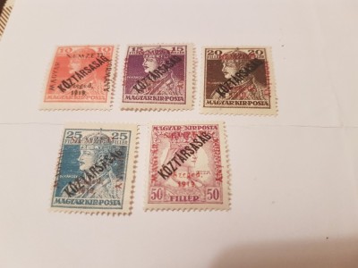 romania/ocupatii/ szeged 1919 supratipar/ 5v. MH/MNH foto