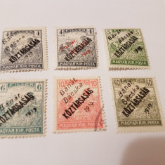 romania/ocupatii/ banat 1919 seceratori supratipar/ 6v. mixte