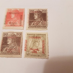 romania/ocupatii/ szeged 1919 supratipar/ 4v. MH