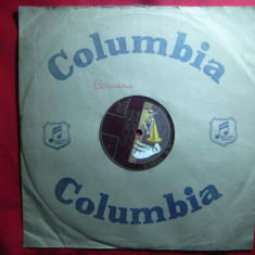 Disc marca Columbia - His Master's Voice, muzica evreeasca , inscript.ebraica
