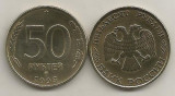 RUSIA 50 RUBLE 1993 NONMAGNETIC [2] XF+ in cartonas , Monetaria LENINGRAD, Europa, Bronz