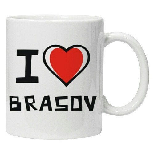 Cana personalizata I Love Brasov cana ceai, cana cafea foto mare Cana personalizata I Love Brasov cana ceai, cana cafea foto mare