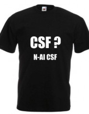 Tricou cu mesaj ,CSF? N-AI CSF,L,Tricou personalizat,Tricou Fruit of the Loom foto