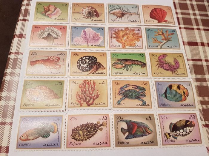 fujeira 1972 fauna marina MNH