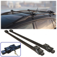 Set bare transversale portbagaj Toyota Avensis (T250) Verso 2006-&amp;gt;2009, din otel, cu antifurt, cu fixare pe barele longitudinale, StreetWize foto