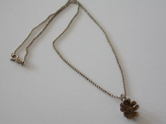 Lantisor cu pandant argint &amp;quot;little flower&amp;quot; -1934 foto