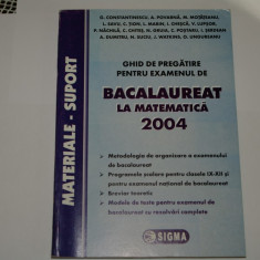 Ghid de pregatire pentru examenul de bacalaureat la matematica 2004