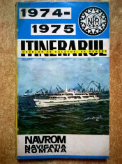 Itinerarul navelor de calatori pe Dunare 1974-1975 foto