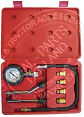 Kit tester auto compresie Benzina pentru motociclete si auto cu manometru si 6 adaptori M10-M18 foto