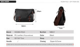 POLO VICUNA - geanta laptop, business lux din piele PU 32x24x7 cm, Negru