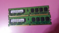 Kit 2GB DDR2 Desktop,1GB x2,Brand Samsung,667Mhz,PC2-5300,CL5 foto