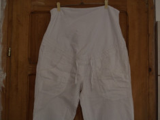 Pantalon de vara pentru gravide H&amp;amp;M MAMA, din in cu bumbac, mar.40 foto