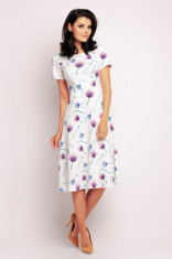 Rochie midi office cu model floral. Marimi 36 | 42. foto