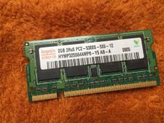 Memorie RAM laptop 2GB DDR2 Hynix HYMP325S64AMP8 ( 667 MHz ) foto