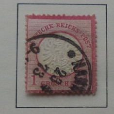 GERMANIA (REICH) 1872 – TIMBRU UZUAL 1 GR ROTCARMIN, stampilat, VL5