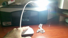 Veioza IKEA / Lampa birou M1 flexibila USB cu LED, senzor baterie LI-ION foto