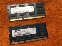 Kit Memorie RAM laptop Elpida 4GB DDR3 ( 2 x 2GB ) Dual Channel 1333 MHz foto