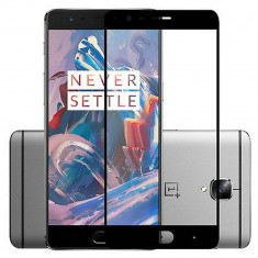 Folie sticla Tempered Glass pentru Oneplus 3 / 3T *NEGRU* foto