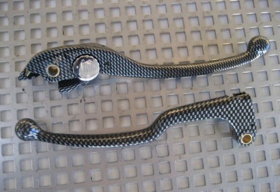 Set Manete Frana Ambreiaj Carbon Honda CBR900RR 954RR 2002-2003 foto