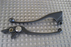 Set Manete Frana Ambreiaj Carbon Kawasaki Z750 2007-2011 foto