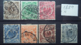 GERMANIA (REICH) 1889 &ndash; UZUALE, timbre stampilate K103, Stampilat