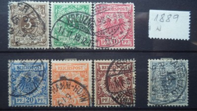 GERMANIA (REICH) 1889 &amp;ndash; UZUALE, timbre stampilate K103 foto