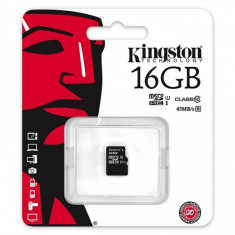 Card memorie Kingston MicroSDHC 16Gb Clasa 10 UHS-I Fara Adaptor Blister foto