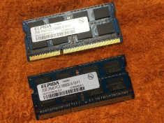 Kit Memorie RAM laptop Elpida 4GB DDR3 ( 2 x 2GB ) Dual Channel 1333 MHz foto