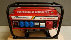 Generator Curent Electric-POWERTECH-12V/220/380V-PORNIRE LA BUTON-3 KW foto