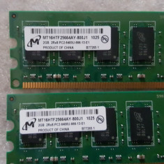 Kit 4 Gb (2x2 Gb) M T DDR 2 800 MHz PC2-6400U-666 ,Desktop