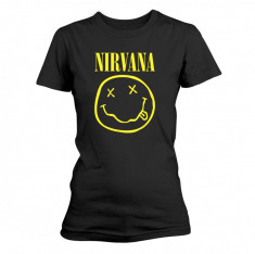 Tricou Fete Nirvana - Smiley Logo foto