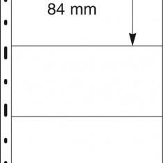 Lindner 073 negre Uniplate PVC foi pentru timbre, billete - 5 buc.