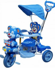 Tricicleta copii ursulet albastru foto