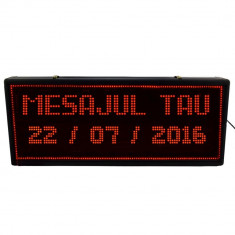 Reclama afisaj LED cu redare text personalizabil, 100x40 cm, pentru exterior foto