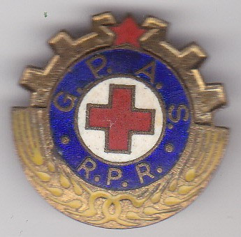 Insigna Crucea Rosie R.P.R G.P.A.S foto