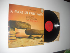 STRAVINSKY : Le Sacre Du Printemps (The Rite Of Spring) (1964) vinil Made In UK foto
