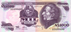 URUGUAY 1000 Nuevos Pesos 1991-1992 (ND) * P 64A * UNC - Necirculata foto