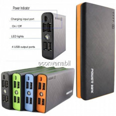 Baterie Externa Power Bank 4 USB 30000 foto