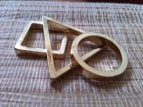 Cumpara ieftin set 3 inele geometrice aurii marime 7