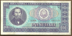 BANCNOTA 100 LEI 1966 AUNC (serie 606130) foto