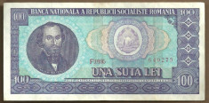 BANCNOTA 100 LEI 1966 AUNC (serie 640279) foto