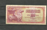 IUGOSLAVIA 1981 - BANCNOTA 100 DINARI, circulata VF