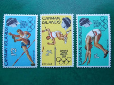 Cayman sport olimpiada Mexic&amp;#039;68 -serie nestampilata (1 timbru cu mic punct maro) foto