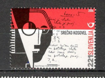Slovenia.2004 100 ani nastere S.Kosovel-poet MS.681 foto