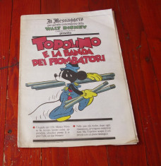 supliment ziar Il Messaggero l. italiana banda desenata Topolino - 1989 / 24 pag foto