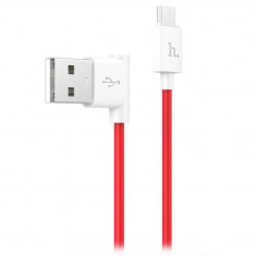 Cablu de date/incarcare, Hoco, UPM10, Micro USB, Rosu foto