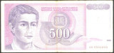 IUGOSLAVIA 1992 - BANCNOTA 500 DINARI, VF