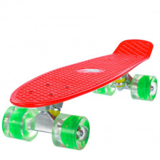 Penny board, Mad Abec-7, roti luminoase Red foto