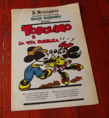 supliment ziar Il Messaggero l. italiana banda desenata Topolino - 1990 / 16 pag foto